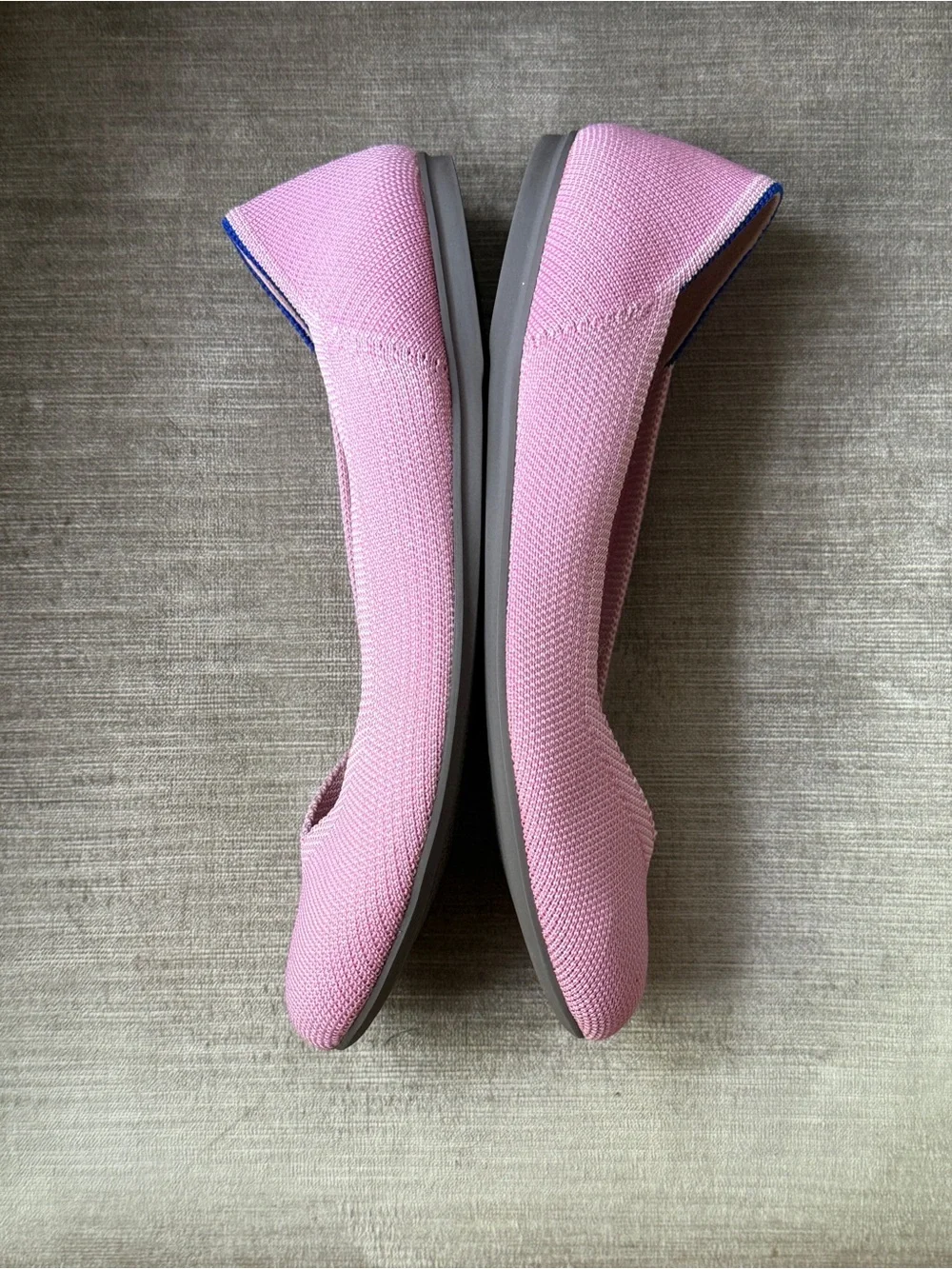 Rothys Begonia Pink Knit Round Toe Ballet Flats US Womens Size 8
